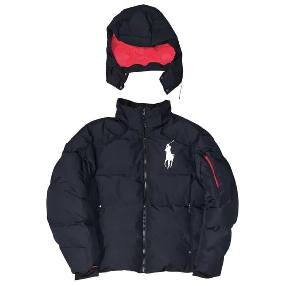 POLO Ralph Lauren Jacket Men 4XLT Big Tall Big Pony Hooded Down